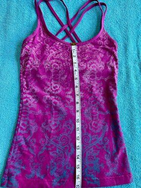 Green Apple Active Tank Top - Pink & Teal Print